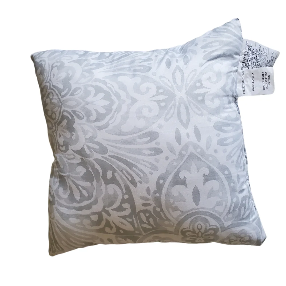 Two Accent Pillows Gray/ White Home Decor